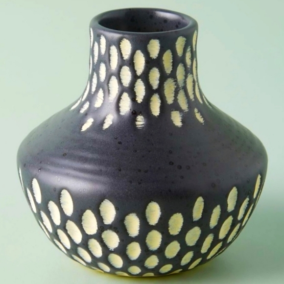 Anthropologie Julieta vase - navy/ivory